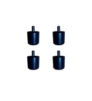 Silindir Plastik Ayak Geçmeli Pimli - 50MM - Siyah 12MM HKS278 - 4 Adet TG-V 12377