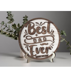 Bk Gift Kişiye Özel Kabartma Tasarım Ahşap Baba Tabelası, Babaya Hediye, Babalar Günü Hediyesi, Ev Dekorasyonu-6