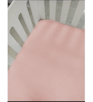 80x130 Lastikli Ranforce Bebek Çarşaf Takımı - Toz Pembe