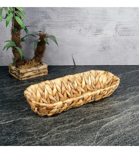 Hasır Örgü Oval Ekmek Sepeti 28x6x5 cm