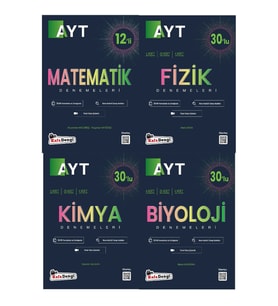 KAFA DENGİ YAYINLARI AYT SAYISAL (Matematik+Fizik+Kimya+Biyoloji) BRANŞ DENEMELERİ (4 Kitap)