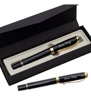 Kişiye Özel Premium Metal Roller Kalem Tasarım Kutulu (Siyah)