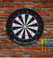 BK Gift Kişiye Özel İsimli Eğlenceli 40cm Dart Oyun Seti Model 2