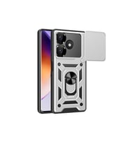 Xiaomi Redmi 13 4g Kılıf Pars Lens Yüzüklü Silikon - Gümüş