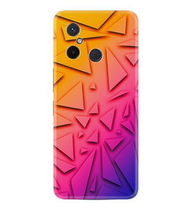 Xiaomi Redmi 12C Kılıf Silikon Desen Özel Seri Üçgenler 1635