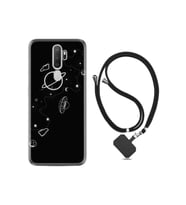 Oppo A5 A9 2020 Kılıf Silikon Ipli Boyun Askılı Desenli Planet 1620