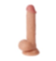 River World 17 cm'lik Çift Katmalı Yumuşak Silikon Serisi Gerçekçi Dildo Pe nis