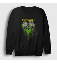 Presmono Unisex Siyah Skulls Bullet For My Valentine Sweatshirt 23463tt