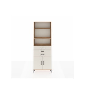 Arges Dolap 4 Raflı 3 Çekmeceli 2 Kapaklı 88x30x243 Çam-Aytaşı