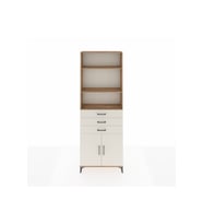 Arges Dolap 4 Raflı 3 Çekmeceli 2 Kapaklı 88x30x243 Çam-Aytaşı
