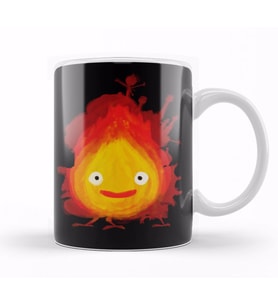 Howls Moving Castle Calcifer Kupa Bardak Porselen