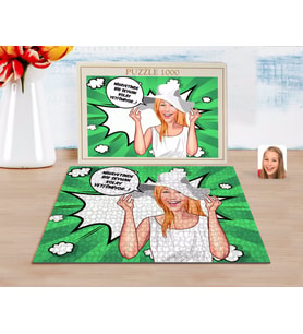BK Gift Kişiye Özel Kadın Kolay Yetişmiyor Karikatürlü 1000 Parça Profesyonel Puzzle-6