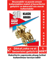 Özel 3D Görsel Zeka Geliştirici Boyanabilir Çocuk Yetişkin Puzzle Dekoratif Demonte Ahşap Oyun Maket