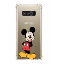Samsung Galaxy Note8  Köşe Korumalı Antişok Kapak Mickey Mouse Tasarımlı Şeffaf  Kılıf