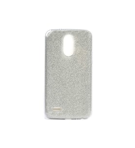 LG Stylus 3 Uyumlu Kılıf Zore Shining Silikon (Gümüş)