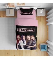 Erayshome  Hediyelik Black Pink Tek Kişilik 3d Nevresim Takımı (Siyah)