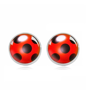 Mucizevi Uğurböceği LadyBug Küpe Kwami Mucize Küpe