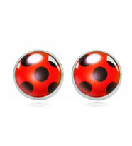 Mucizevi Uğurböceği LadyBug Küpe Kwami Mucize Küpe
