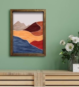 BK Gift Otel Odası Konseptli Doğal Masif Ahşap Çerçeveli Tablo 30x40cm-5