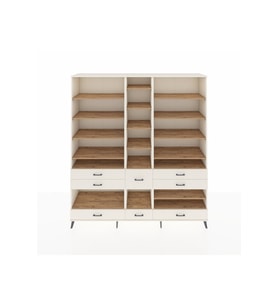 Hyperion Dolap 19 Raflı 8 Çekmeceli  220x44x243 Aytaşı-Çam/Aytaşı