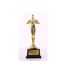 Eşe Sevgiliye Anneye Yılın En İyi Annesi Oscarı Ödülü Hediye Büyük Boy (Sarı)