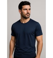 Erkek %100 Pamuk Slim Fit Sporcu Tişört Basic Bisiklet Yaka Kısa Kollu T-Shirt