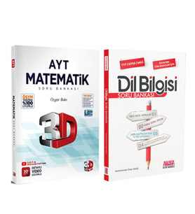 3D AYT Matematik ve AKM Dil Bilgisi Soru Bankası Seti 2 Kitap