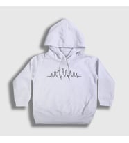 Presmono Unisex Çocuk Beyaz Heartbeat Chess Satranç Kapüşonlu Sweatshirt 334277tt (Beyaz)