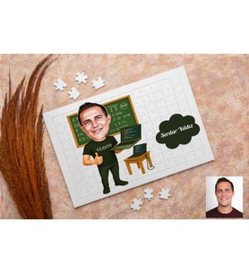 Yazılımcı Bilgisayar Mühendisi Programcı Karikatürlü Kişiye Özel Puzzle