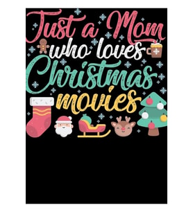Noel Filmlerini Seven Bir Anne Komik Noel Hediyesi Tablo Ahşap Poster Dekoratif