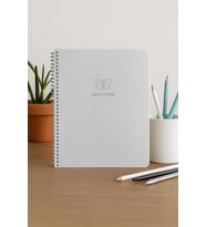 Okul Defteri A4 80 Yaprak Çizgili PP Kapak Spiralli Glitter Defter – Sticker Hediyeli (Gümüş)