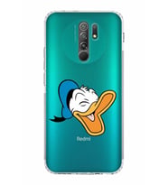 Xiaomi Redmi 9  Kamera Korumalı Kapak Donald Duck Tasarımlı Şeffaf  Kılıf