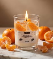 KUTU FESTİVALİ KOKULU EL YAPIMI MANDALİNA MUM SCENTED TANGERİNE CANDLE