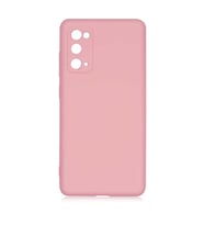 Galaxy S20 FE Kılıf Kamera Korumalı Lansman Silikon Kadife İç yYüzey (Pembe)