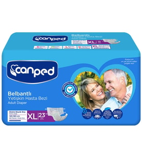 Canped Yetişkin Bezi Bel Bantlı Tekstil Yüzey XL - Ekstra Large - Extra Large 23 Adet Tekli Pk