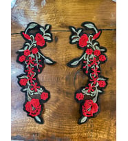28X11 CM 2 Lİ SAĞ SOL ÇİÇEKLİ GİYİM DİKİŞ APLİKE