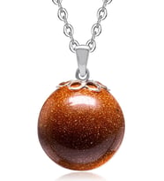 Sertifikalı Doğal Kahverengi Jasper Yıldız Taşı Kolye