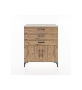Arges Şifonyer Tek Raflı 3 Çekmeceli 2 Kapaklı 88x30x106 Aytaşı-Çam