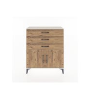 Arges Şifonyer Tek Raflı 3 Çekmeceli 2 Kapaklı 88x30x106 Aytaşı-Çam