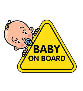 Baby On Board Arabada Bebek var Sticker Etiket MD1