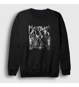 Presmono Unisex Siyah Silver Battle Hymns Manowar Sweatshirt 64217tt