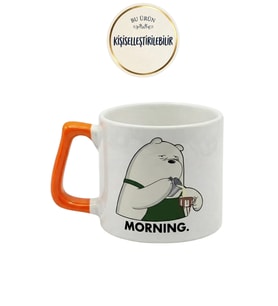 Morning Yazılı Baskılı Seramik Hediye Kupa Bardak Kişiye Özel Kişiselleştirilebilir