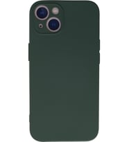 iPhone  13 Uyumlu Mini Kılıf Lansman Içi Kadife Lüx Tasarım Silikon Kapak (Koyu Yeşil)