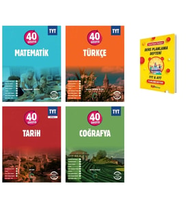 TYT 40 Seans Matematik Türkçe Tarih ve Coğrafya 4lü Set