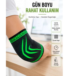 Fitness Dirsekliği Kompresyonlu Dirsek Destekliği Tenisçi Dirseği Spor Koruyucu