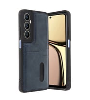 Realme C65 Sara Kartvizitli Deri Kılıf - Lacivert