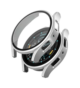 Sneezy Samsung Galaxy Watch 4 44mm PC Sert Kasa Ve Ekran Koruyucu (Gümüş)