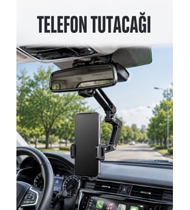 Araç Dikiz Aynası Telefon Tutucu Ayarlanabilir Katlanabilir Nigasyon Telefon Standı