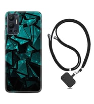 Infınix Hot 12 Kılıf Resimli Boyun Askılı İpli Desenli Silikon Green Prizmas 1348