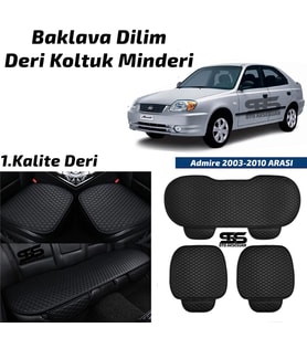 Hyundai Admire 2003-2010 Arası Siyah Deri Oto Koltuk Minderi